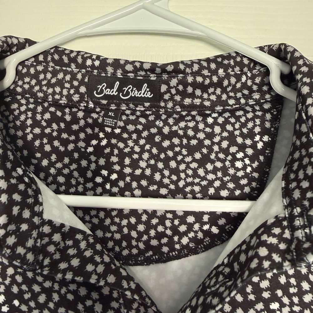 Bad Birdie Black and White Patterned Shirt XL - Picture 2 of 3